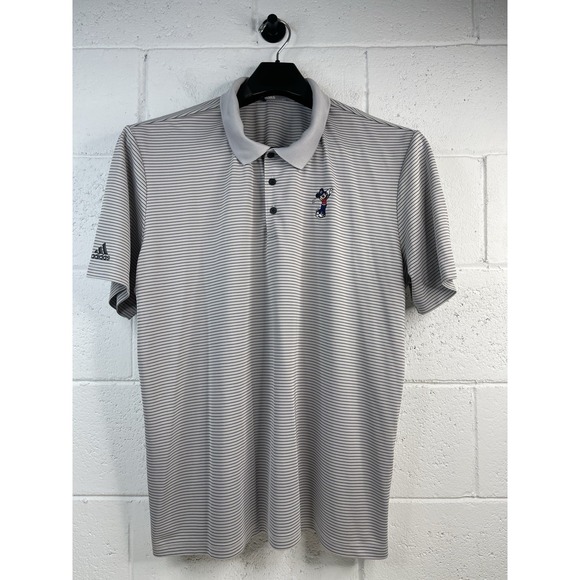 adidas Other - Mickey Mouse Adidas Disney Striped Golf Polo Shirt Men's XXL 2XL Performance